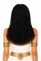 20 Inch Natural Black Boho Micro Box Braided Wig with Wooden Beads